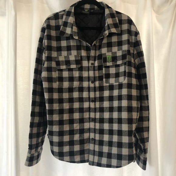 Monster energy Flannel jacket size 